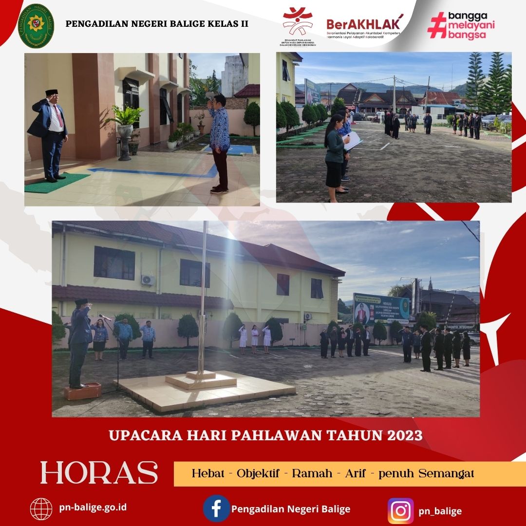 UPACARA HARI PAHLAWAN TAHUN 2023 di PENGADILAN NEGERI BALIGE